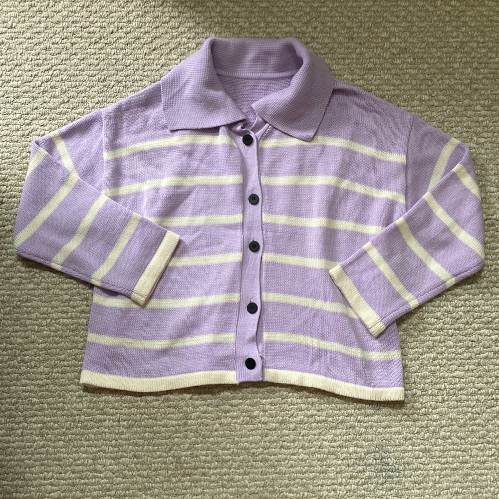 Purple cardigan/sweater